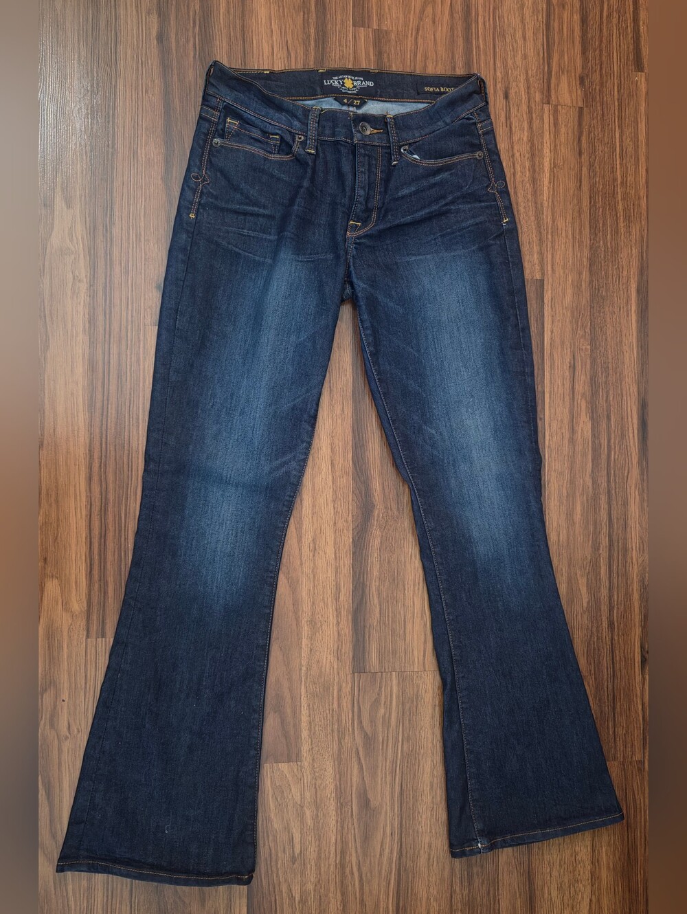 Lucky Brand Women's Dark Blue Sofia Boot Jeans